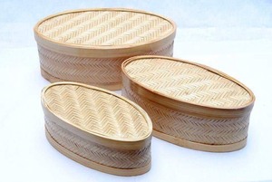 Vgreenart Handwoven Bamboo Gift <b>Box</b> <b>Round</b> Storage Case with Custom Logo Option Model 521 for Retail Gifting - Product Image 3