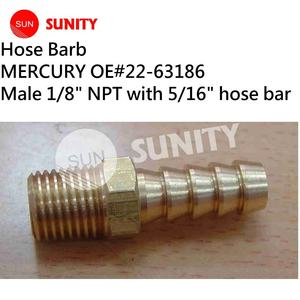TAIWAN SUNITY Raccord de tuyau de très haute qualité M-11019 OEM 22-63186 Mâle 1/8" NPT avec pièce MERCURY 5/16" - Product Image 1