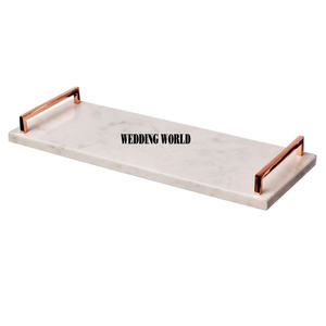 Bandeja de servicio de mármol Calidad Premium Plato de diseñador hecho a mano Clásico Elegante Venta al por mayor Lujo Nueva bandeja de mármol al por mayor - Product Image 1