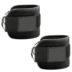 Cosas de calidad Fitness y cuerpo Venta al por mayor Correa de tobillo de cuero de vaca por encargo Levantamiento de pesas Gimnasio Correas de tobillo - Product Image 2