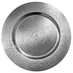Silver Metal Hammered Charger Plate Made in India Wholesale Commercial Buyers Customized Size Shape Design Bulk Quantity 2022 - Product Image 3