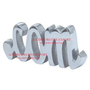 Décoration de bureau, sculpture abstraite en aluminium de forme irrégulière pour salon, couleur argentée, moderne, de haute qualité, pour Noël - Product Image 5