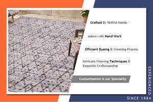 Calidad genuina diseño moderno Material patrón geométrico de algodón tejido hecho a mano antideslizante lavable alfombras a granel precio conjunto - Product Image 2