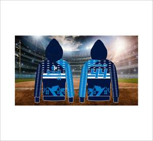 Sweat à capuche personnalisé, sweat-shirt de sport, avec cabas pleine taille - Product Image 1