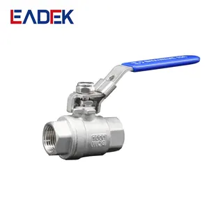 Threaded Economic Type Lockable Stainless Steel 304 316 with Blue Handle- Full Port 2PC Ball Valve