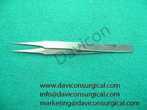 Micropinzas de acero inoxidable personalizadas, puntas rectas Extra finas, 4,3/8 pulgadas - Product Image 2