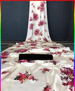Sari en soie Lyra prêt-à-porter de designer Bollywood, avec broche florale, pour fêtes et mariages, imprimé numérique, coloré, style indien - Product Image 6