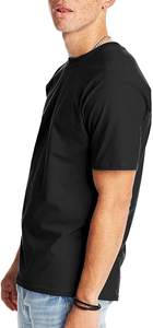 Camiseta de manga corta de peso pesado para hombre, camisetas unisex negras en blanco, precio al por mayor - Product Image 3