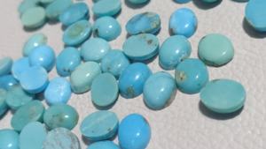 Cabochon turquoise calibré Arizona pierre précieuse en vrac pierre naturelle dans la fabrication de bijoux de qualité incroyable forme ovale de la belle au bois dormant - Product Image 2