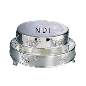 Embossed Design Restaurant Tableware Decoration Cup <b>Cake</b> <b>Server</b> Stand In Nickel plated Finishing For Tableware decoration - Product Image 3