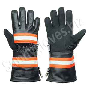 Bandes réfléchissantes de qualité supérieure en cuir de vache, gants de sécurité, pour travail du cuir, 1 paire - Product Image 3