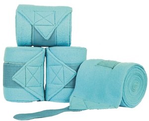 Incredible horse bandages Equestrian wear custom logo Elastic Velcroo horse leg wrap Set of 4 thick polar fleece am615 - Product Image 1