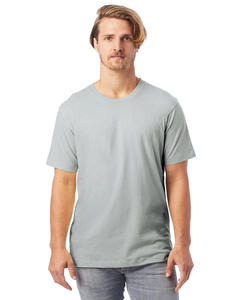 T-shirt à manches courtes 100% coton gris clair pour hommes, col en O, confortable, respirant, tissu tricoté personnalisable OEM de haute qualité - Product Image 1