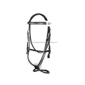 Brida mexicana de cuero de alta calidad, con casco anatomico y relleno suave, fabricante al por mayor - Product Image 1