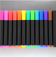 Stylos marqueurs effaçables à sec et à l'eau, 12 couleurs, pointe ronde, pour écriture sur tableau blanc
