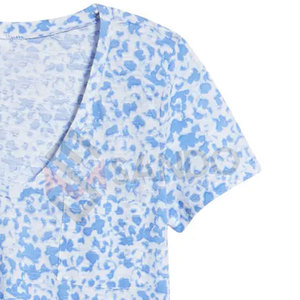 เดรสเสื้อยืดแขนยาวสั้นผู้หญิงแบบใหม่ สไตล์ลำลอง ตกแต่งแพทช์ผ้าฝ้ายแบบตะวันตก ไซส์ XXL สำหรับฤดูร้อน - Product Image 6