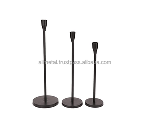 Customisable metal <b>black</b> <b>candle</b> holders set of 3 Centerpiece <b>candle</b> <b>stick</b> holder for decoration - Product Image 1