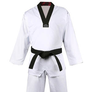 ขายส่งฟิตเนสสีขาว V คอกีฬาคุณภาพสูง Taekwondo Uniform - Product Image 2