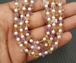 21-Piece AAA Grade Natural Ametrine Gemstone Faceted Nuggets Shape Polished Beads for Making High Jewelry Wholesale Price - Product Image 2