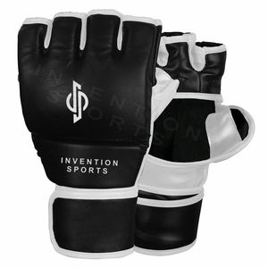 Guantes de cuero de medio dedo para artes marciales mixtas, guantes de boxeo de estilo nuevo para entrenamiento - Product Image 2