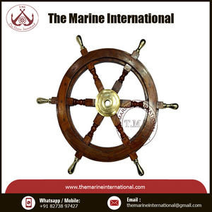 Rueda de barco náutico de madera Natural Premium de 24 pulgadas, decoración de pared pirata hecha a mano y regalos para el hogar, cajas de madera y letreros de pared - Product Image 6