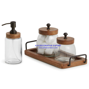Ensemble d'accessoires de salle de bain de luxe, 4 pièces, produits finis, décoratifs, vaisselle de Table, kit de toilette - Product Image 6