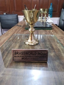 ศักดิ์สิทธิ์ CHALICE ทำจากทองเหลืองคริสตจักรอุปกรณ์ Brassworld อินเดีย - Product Image 4