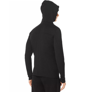 Sudaderas con capucha personalizadas de alta calidad al por mayor, nuevo diseño, para hombre, color negro, con cremallera, de algodón puro. - Product Image 4