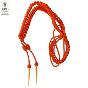 Crimson Fleck Aiguillette Aglet Gold Gilt Cordón de hombro tejido a mano para ceremonias con dos equipos de defensa personal - Product Image 4