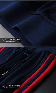 Traje de chándal de lana Lisa para hombre, ropa deportiva de equipo, traje de entrenamiento deportivo, ropa de entrenamiento y Jogging - Product Image 6