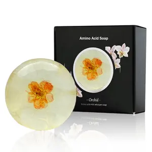 100% doğal el yapımı sabun cilt nemlendirici ve beyazlatma Amino asit sabun banyo sabunu için özel etiket