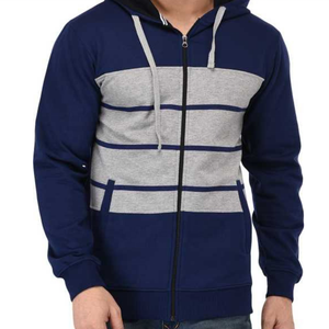 Nouveautés Smooth Color Block Polyester Soft Tech Fleece Poignets Design Hommes Gym Hoodies - Product Image 1