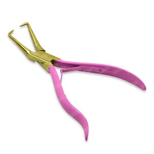 Kit d'outils d'extension de cheveux en acier inoxydable doré et rose - Product Image 5