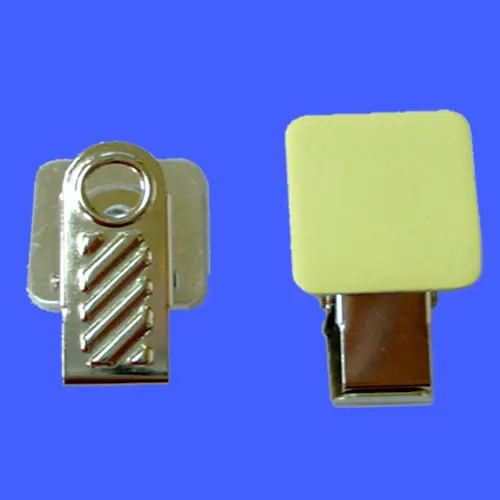 Badge adhésif carré 10 pièces, clip métallique, identification