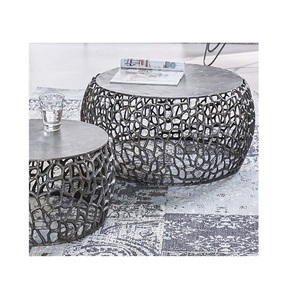 Table basse de forme ronde de conception avantageuse, Table centrale en métal de grande taille de qualité par Home Arts - Product Image 4