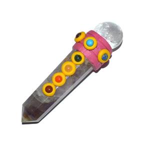 Baguettes Obélisque pour Chakra Tibétain Améthyste Baguette de Guérison pour 7 Chakras Baguettes de pierres précieuses Pierre Feng Shui Produits de Guérison - Product Image 1