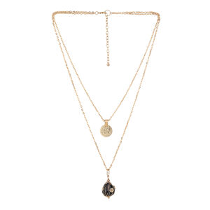 Collar de cadena de moneda de discoteca redonda minimalista de moda colgante de lentejuelas delicadas collares de múltiples capas para mujeres a bajo precio - Product Image 2