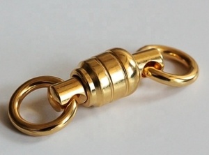 Connecteur pivotant de pêche en haute <span class=keywords><strong>mer</strong></span>, pièces, roulement à billes en acier inoxydable, avec anneau solide soudage - Product Image 6
