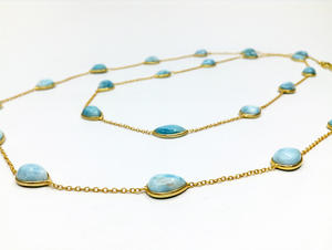 Customizable <b>925</b> Sterling <b>Silver</b> Gold Plated Lightweight Wholesaler Woman Everyday Wear Supplier Adjustable Gemstones <b>Necklaces</b> - Product Image 2