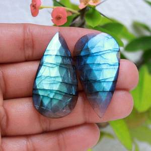 Boucles d'oreilles avec traceur gps, labradorite blanche, pour homme, manchettes, grenat, cabochon, fabrication de bijoux, 2019 - Product Image 4