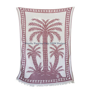 OEM Designs Jacquard <b>Throw</b> <b>Blanket</b> 130x170 cm - 51x67'' Heavy and <b>Luxury</b> 100% Cotton - Accept Custom Designs - Product Image 5