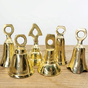 Italian Handcrafted Metal Bell Hot Selling Factory Price High Finishing Polished Ringing Bell Tabletop Decor Display Stand - Product Image 1