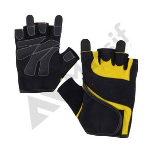 Gants de cyclisme unisexes en cuir véritable, demi-doigts, respirants, antidérapants, doux et confortables, style avec motif de ceinture, les plus vendus - Product Image 2