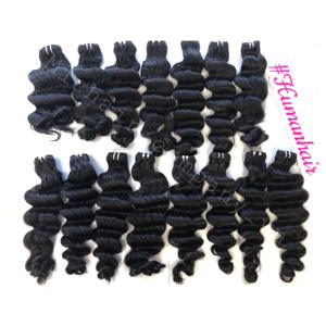 Extensiones de cabello humano Remy de alta calidad más vendidas, precio de fábrica, cabello ondulado Natural vietnamita de 8 "-30" de longitud, máquina Doble - Product Image 4