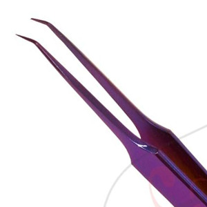 Aiguille pour Extension de cils en acier inoxydable, 6mm, pince à épiler, Volume 45 degrés, couleur violette, privée, pince à cils, 9 pièces - Product Image 3