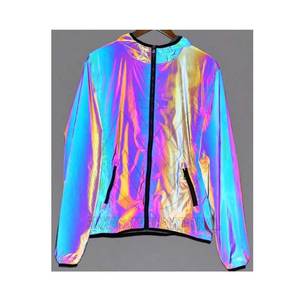 High Quality <b>Men's</b> New Style Sports Windbreaker Waterproof Outdoor <b>Reflective</b> <b>Jacket</b> with Rainbow <b>Reflective</b> Hood for Winter - Product Image 3