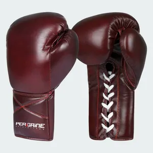Guantes de boxeo de cuero de alta calidad, Color personalizado, profesional, con cordones - Product Image 1
