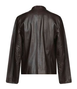 Vestes en cuir en daim de couleur unie pour hommes, veste populaire, Simple et décontractée, manches longues, remplissage matelassé à l'intérieur, nouvelle collection, - Product Image 5