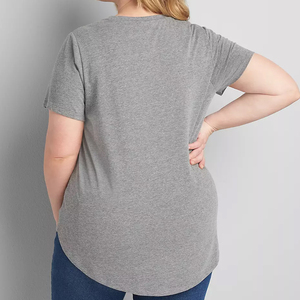 Camiseta ajustada con cuello en V Logotipo personalizado Entrenamiento Oversize Manga corta Casual 3D Algodón sólido Seda Tallas grandes Compresión Impresión personalizada - Product Image 3