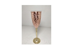 Copas de vino de cobre y vidrio, color cobre - Product Image 5